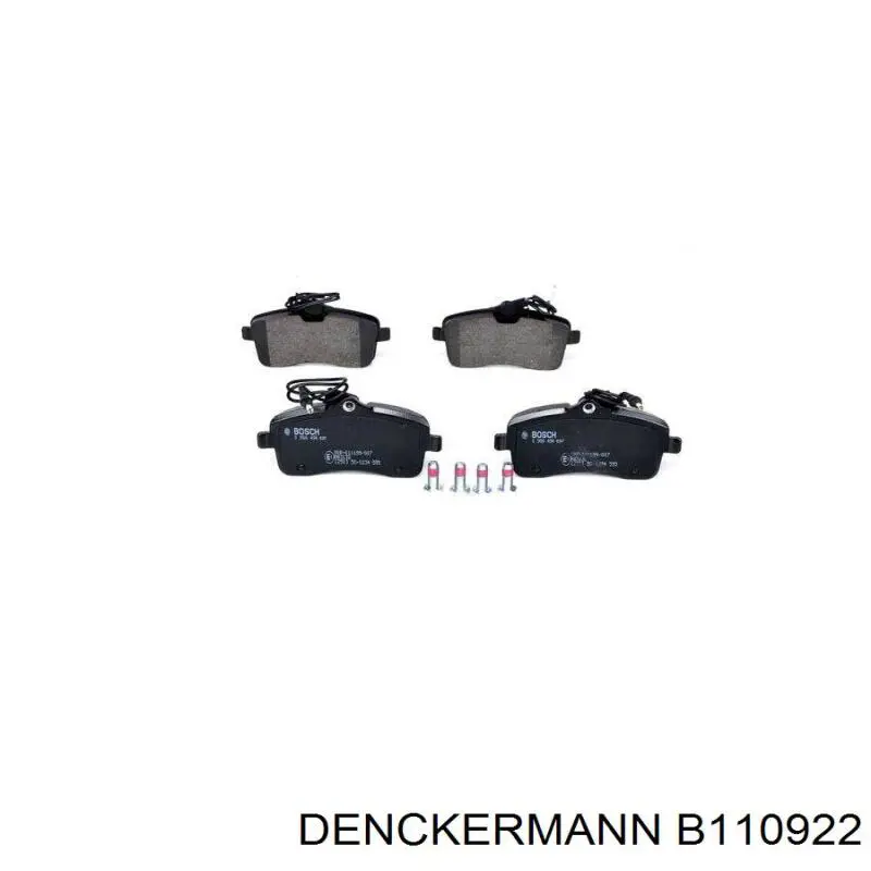 Передні тормозні колодки B110922 Denckermann