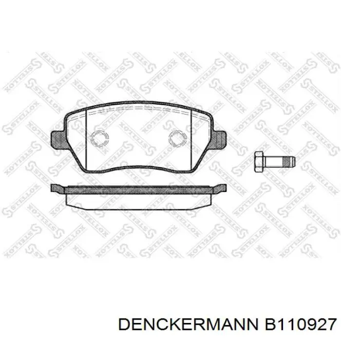 Передні тормозні колодки B110927 Denckermann