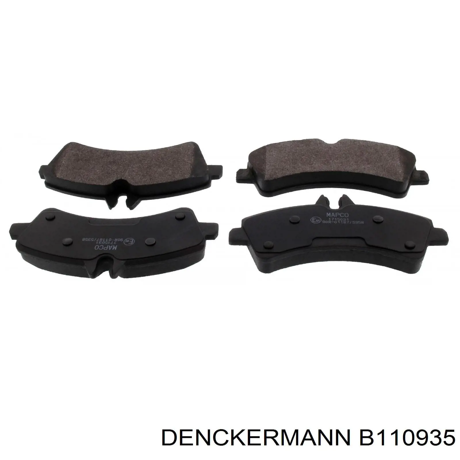 B110935 Denckermann Колодки гальмівні задні, дискові