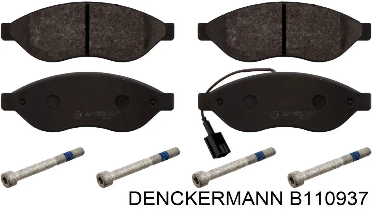 B110937 Denckermann колодки гальмівні передні, дискові