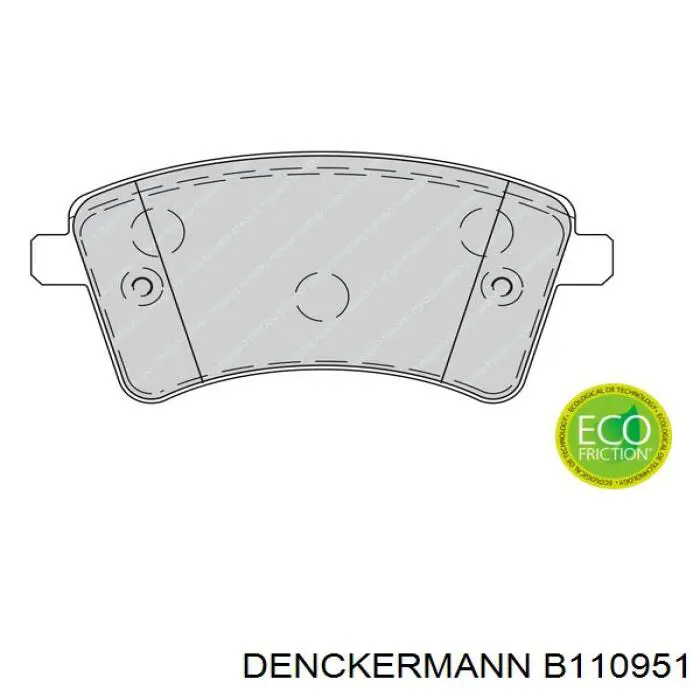 Гальмівні колодки Denckermann B110951 ціна, від 19.73 USD