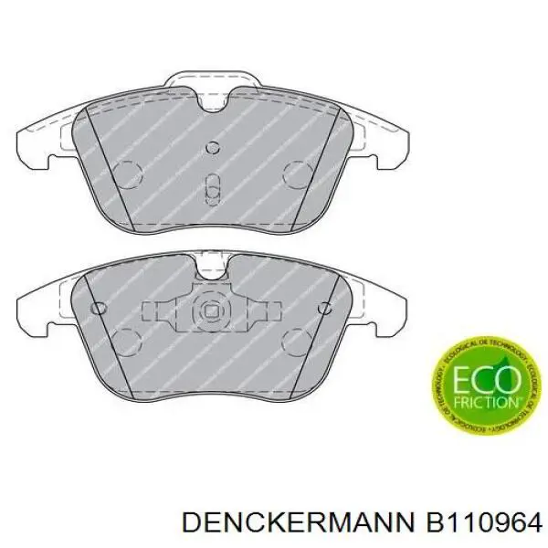 Передні тормозні колодки B110964 Denckermann
