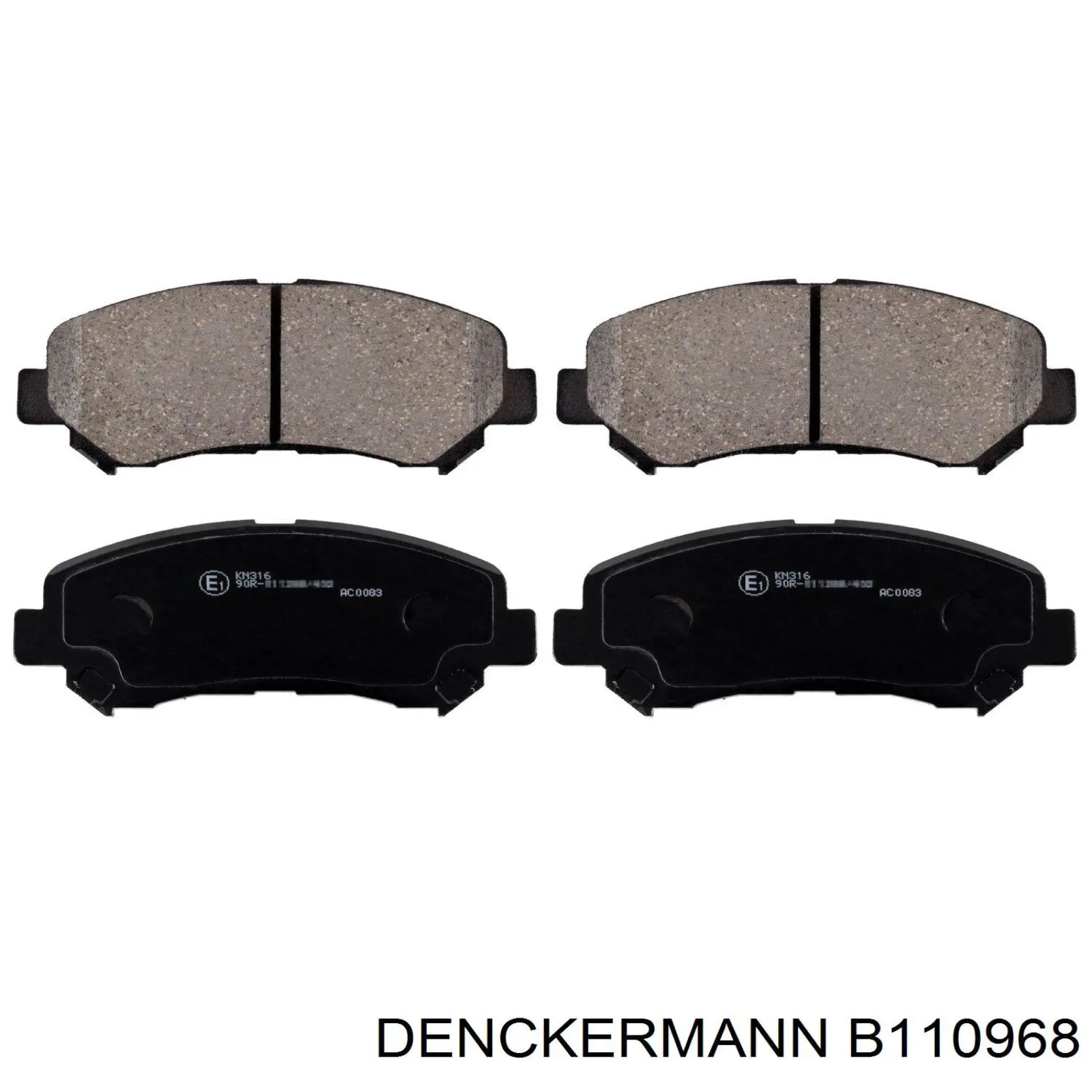 Купити B110968 Denckermann Колодки гальмівні передні, дискові