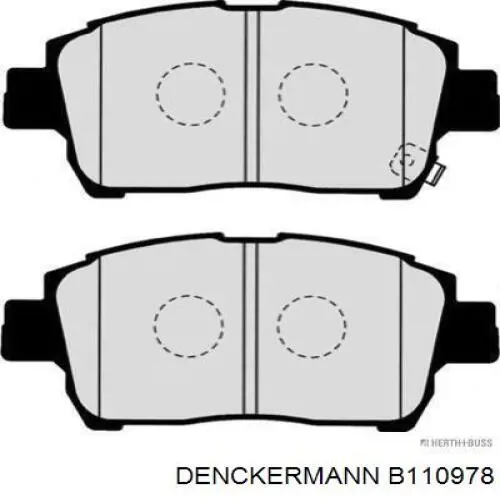 Купити B110978 Denckermann Колодки гальмівні передні, дискові
