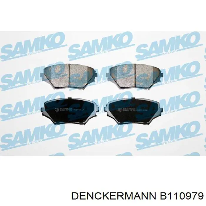 Передні тормозні колодки B110979 Denckermann