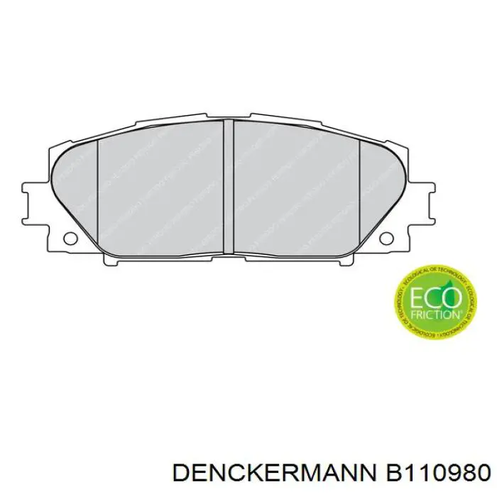 Купити B110980 Denckermann Колодки гальмівні передні, дискові