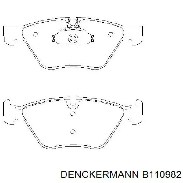 B110982 Denckermann Передні гальмівні колодки