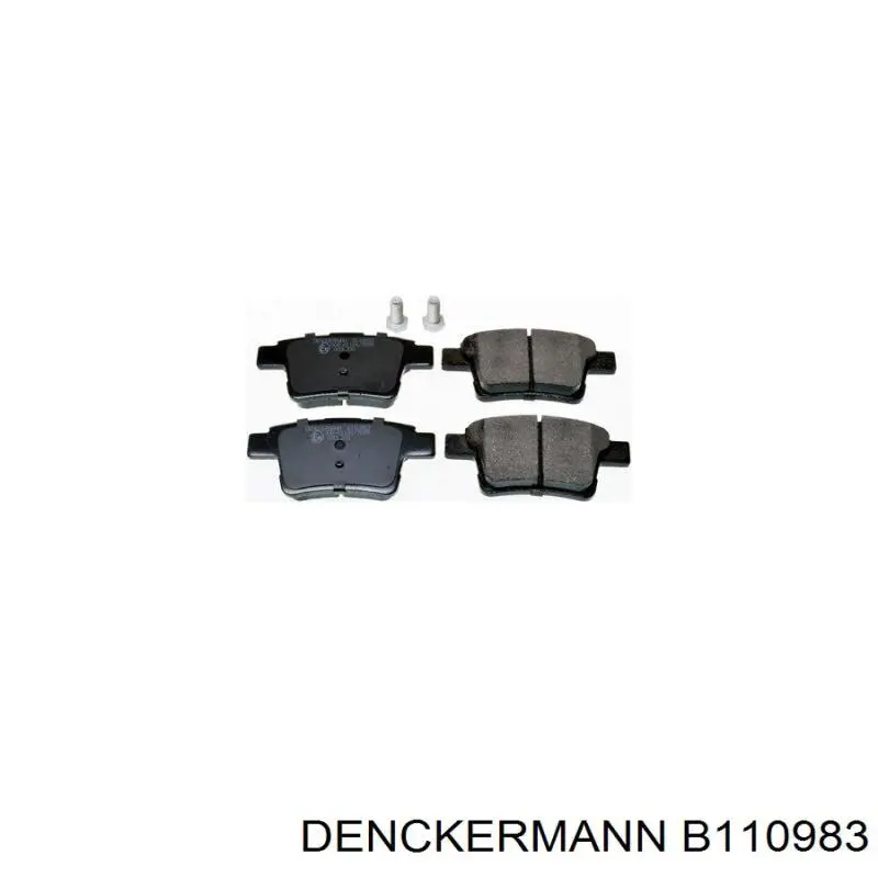 B110983 Denckermann колодки гальмові задні, дискові