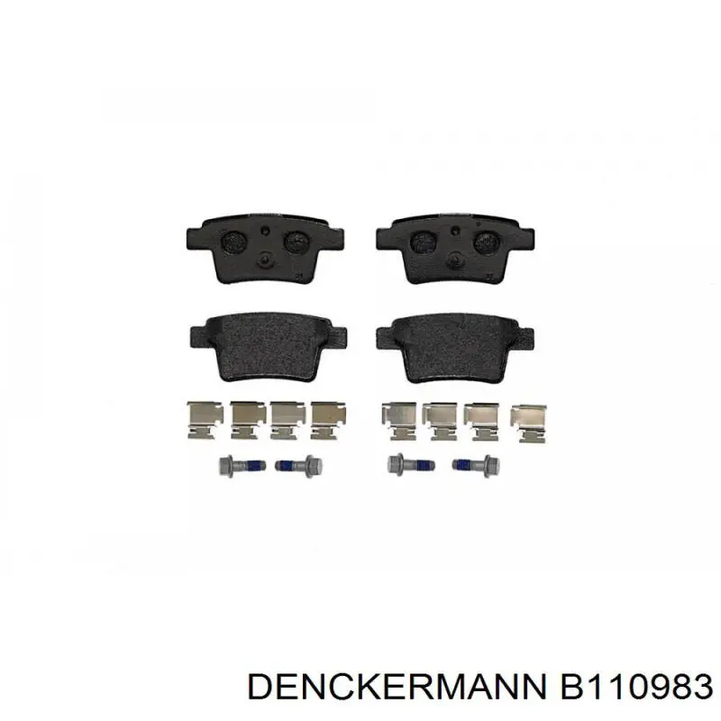 Задні гальмівні колодки Denckermann B110983 ціна, від 16.80 USD