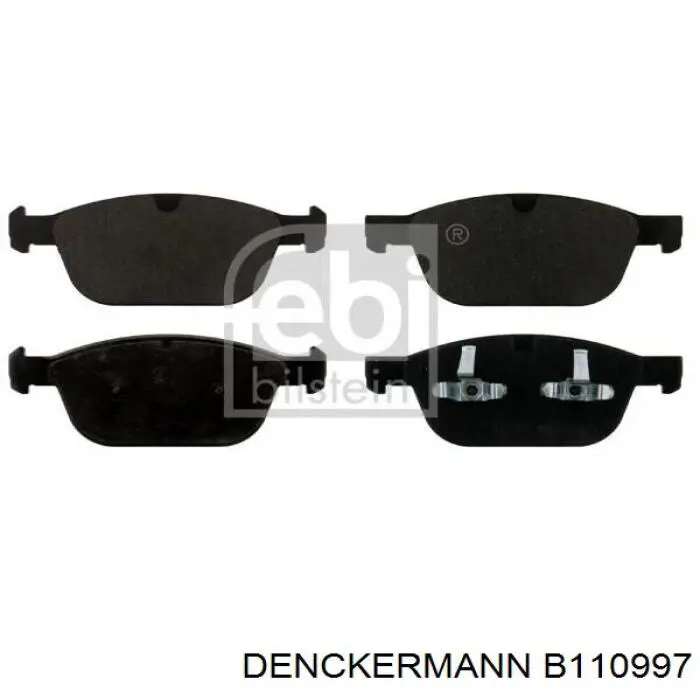 B110997 Denckermann Передні гальмівні колодки