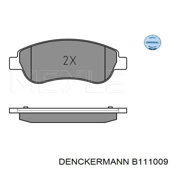 B111009 Denckermann Передні гальмівні колодки