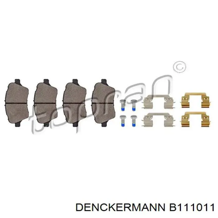 Купити B111011 Denckermann Колодки гальмівні передні, дискові