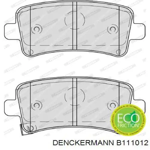 Задні гальмівні колодки Denckermann B111012 ціна, від 18.17 USD