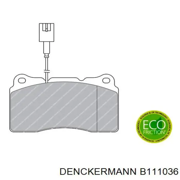 Гальмівні колодки Denckermann B111036 ціна, від 25.76 USD