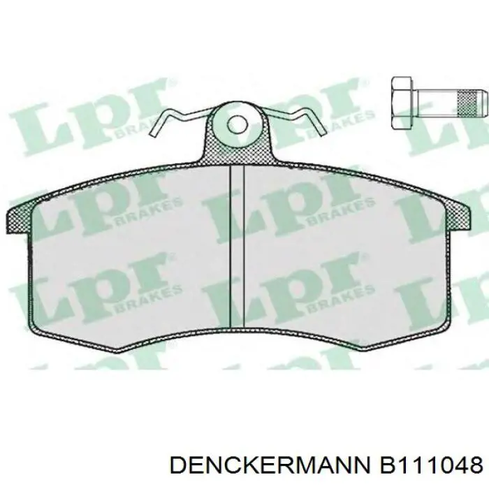 B111048 Denckermann колодки гальмівні передні, дискові