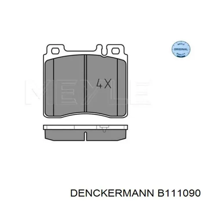 Колодки гальмівні передні, дискові B111090 Denckermann