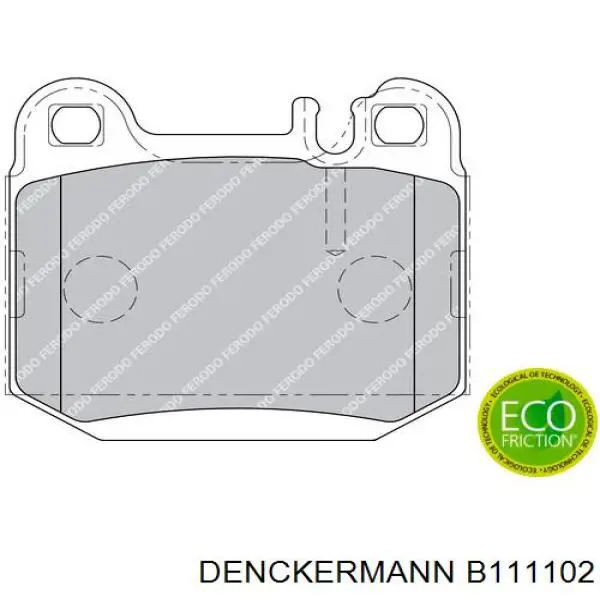 B111102 Denckermann Колодки гальмівні задні, дискові