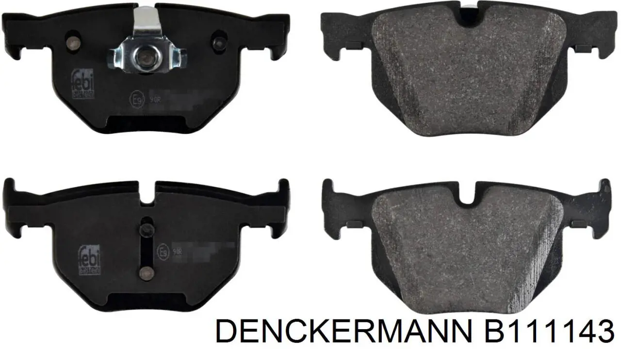 B111143 Denckermann колодки гальмові задні, дискові