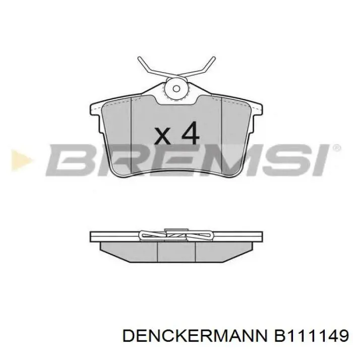 Задні гальмівні колодки Denckermann B111149 ціна, від 15.84 USD