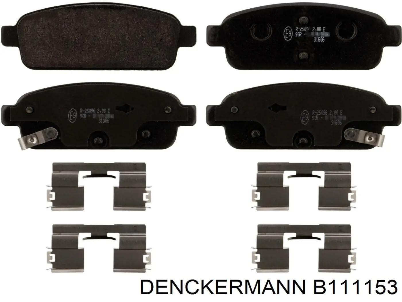 B111153 Denckermann колодки гальмові задні, дискові