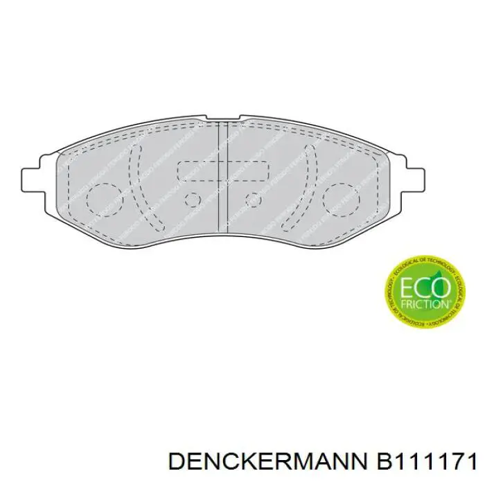 B111171 Denckermann Передні гальмівні колодки