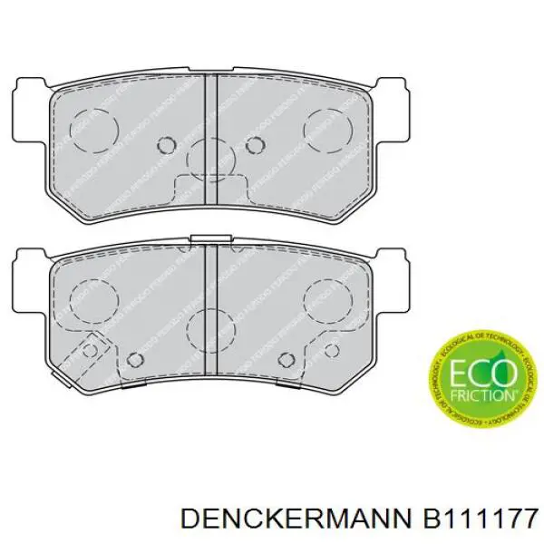 Задні гальмівні колодки Denckermann B111177 ціна, від 16.12 USD