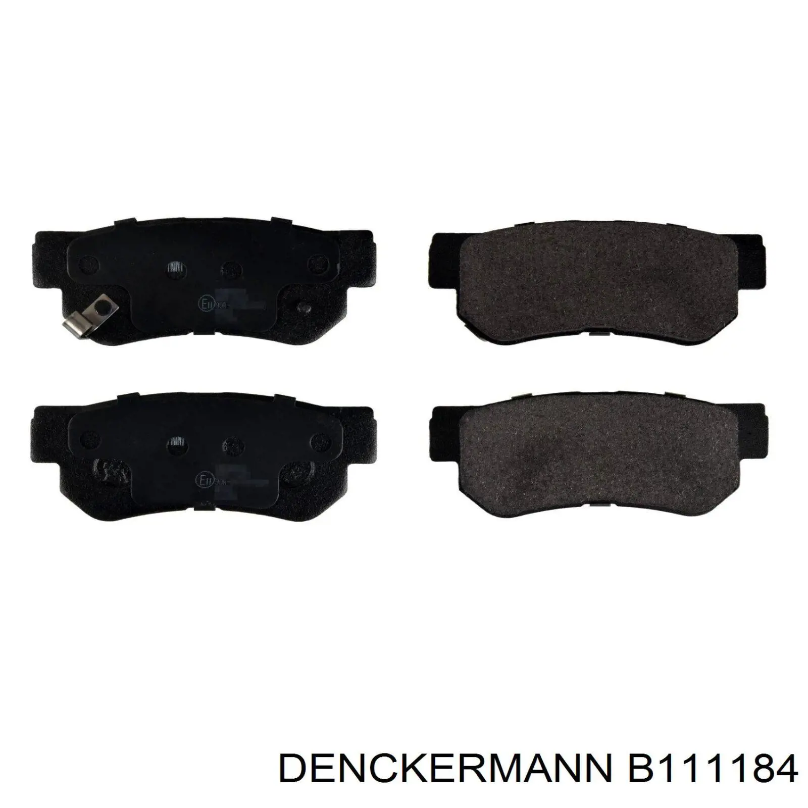 B111184 Denckermann колодки гальмові задні, дискові