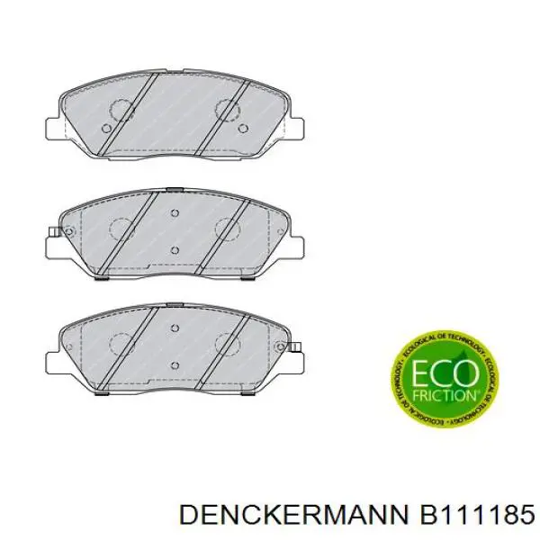 Передні тормозні колодки B111185 Denckermann
