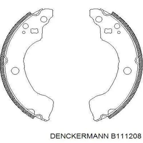Задні гальмівні колодки Denckermann B111208 ціна, від 14.63 USD