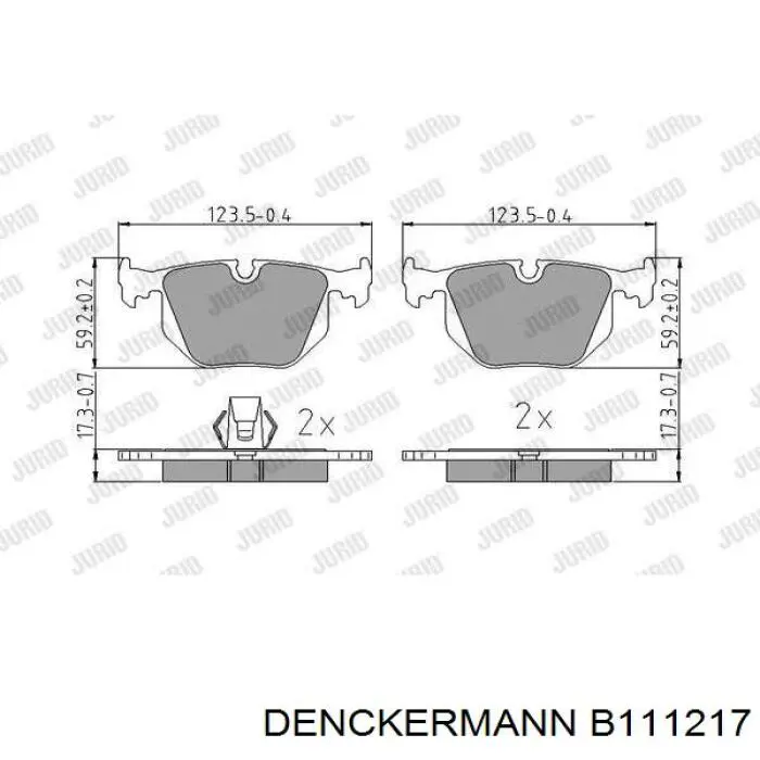 Купити B111217 Denckermann Задні колодки