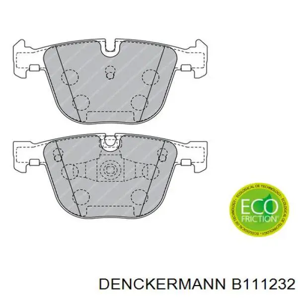 Задні гальмівні колодки Denckermann B111232 ціна, від 47.80 USD