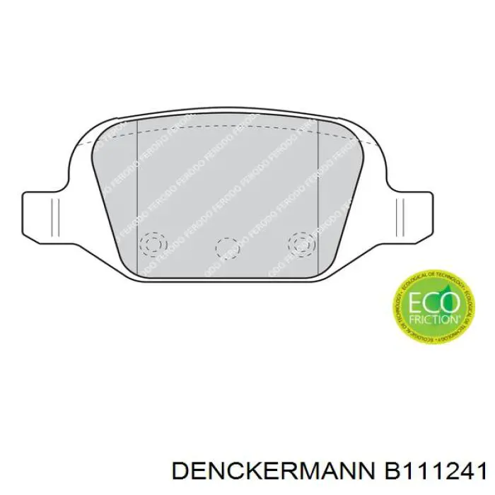 Задні гальмівні колодки Denckermann B111241 ціна, від 21.63 USD