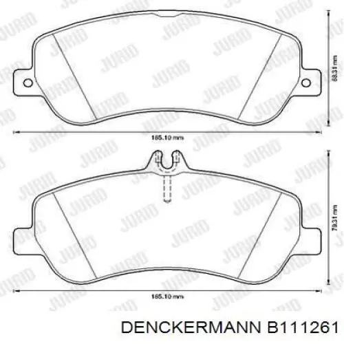 B111261 Denckermann Передні гальмівні колодки