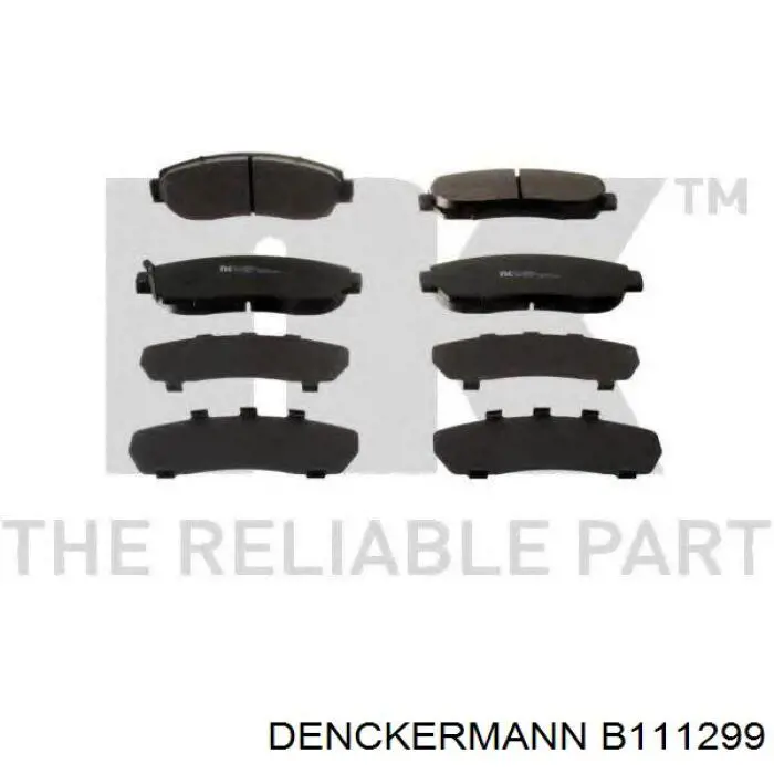 Купити B111299 Denckermann Колодки гальмівні передні, дискові