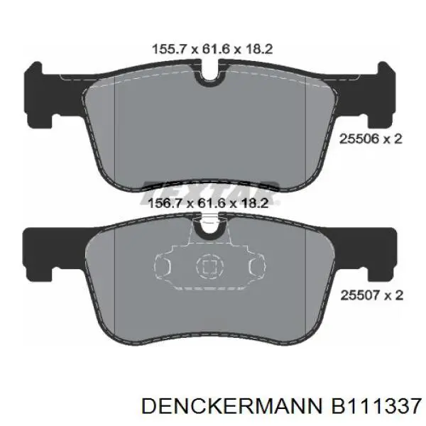 Гальмівні колодки Denckermann B111337 ціна, від 46.42 USD