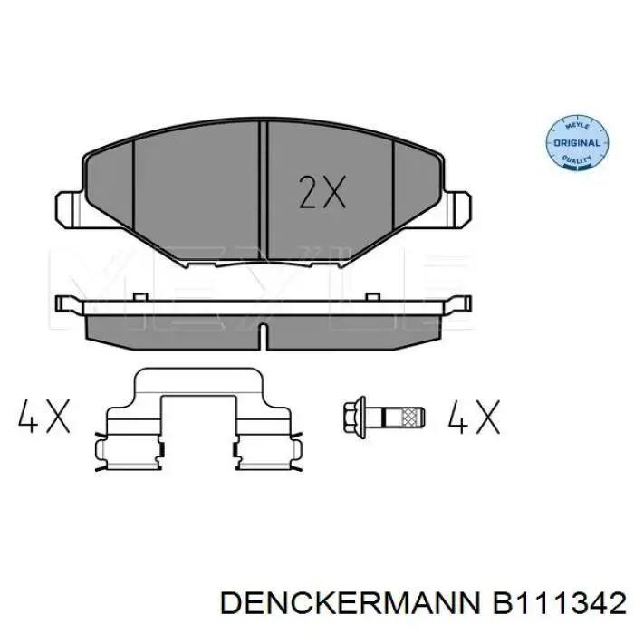 Гальмівні колодки Denckermann B111342 ціна, від 20.04 USD
