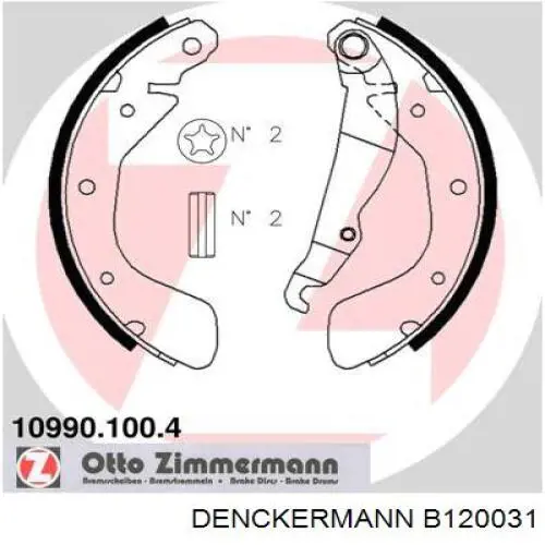 Колодки гальмові задні, барабанні Denckermann B120031 ціна, від 16.10 USD