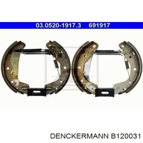 Купити B120031 Denckermann Колодки гальмові задні, барабанні