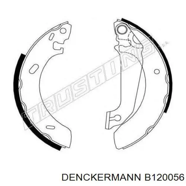 Колодки гальмові задні, барабанні B120056 Denckermann