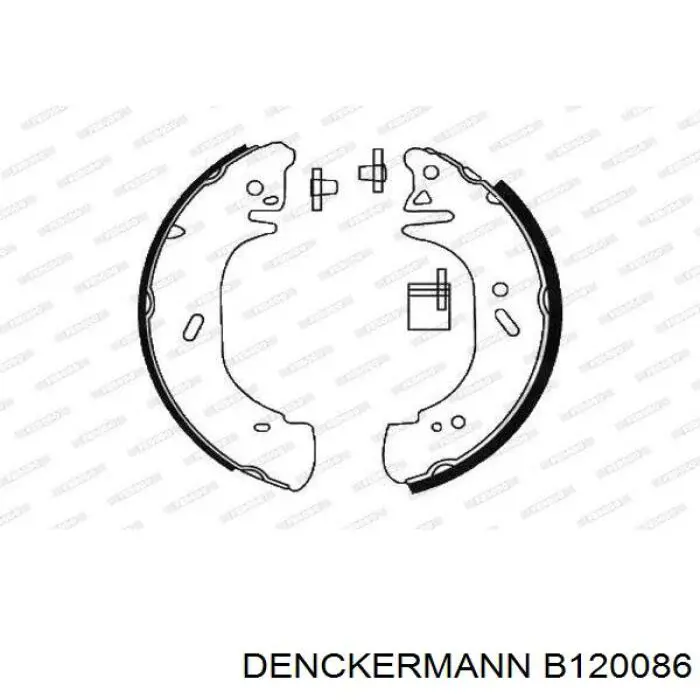 Колодки гальмові задні, барабанні B120086 Denckermann