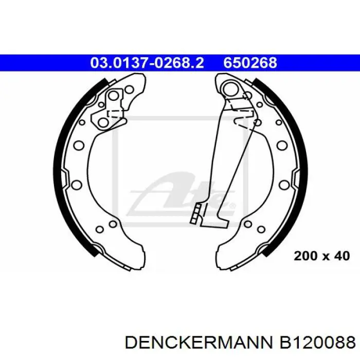 Колодки гальмові задні, барабанні Denckermann B120088 ціна, від 14.76 USD
