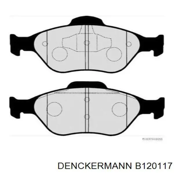Купити B120117 Denckermann Колодки гальмові задні, барабанні