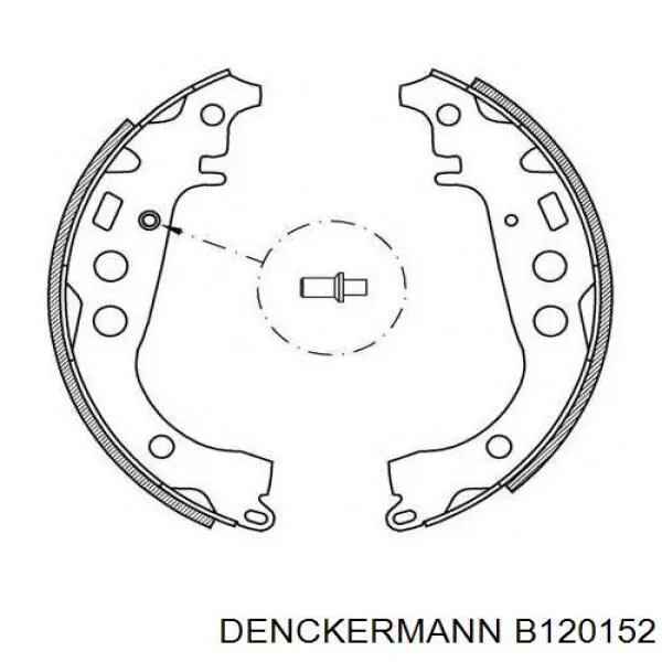 Купити B120152 Denckermann Колодки гальмові задні, барабанні