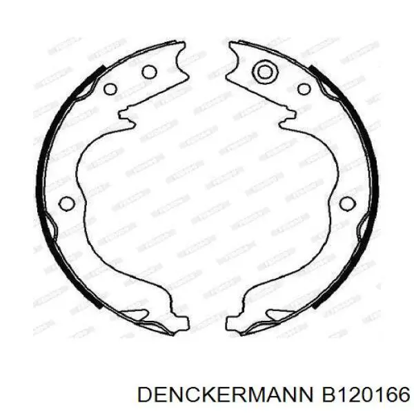 B120166 Denckermann колодки ручника/стоянкового гальма