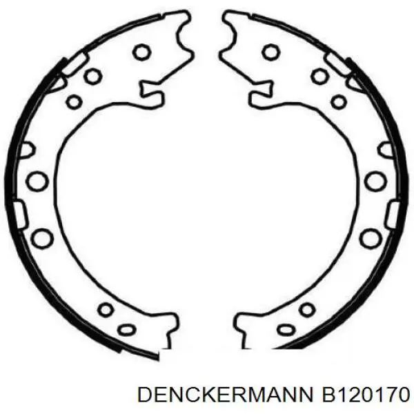 B120170 Denckermann Гальмівні колодки ручника