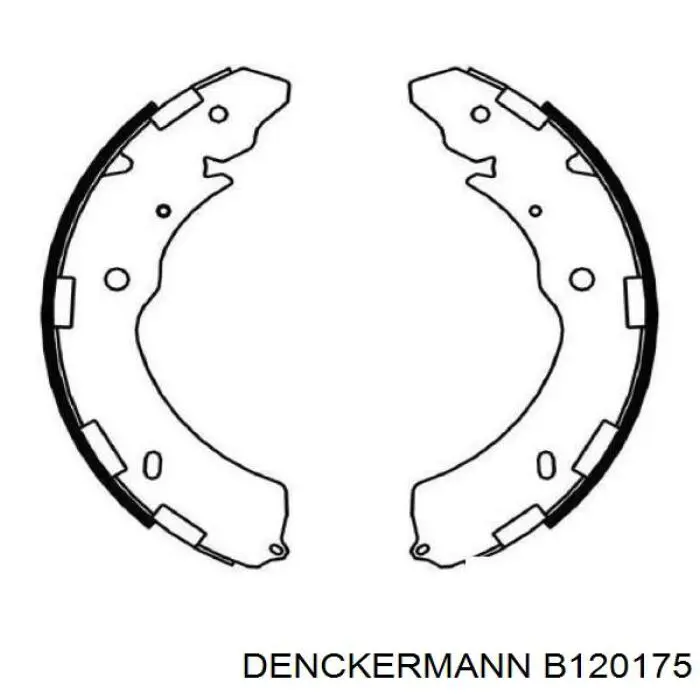 B120175 Denckermann Колодки гальмівні задні, барабанні