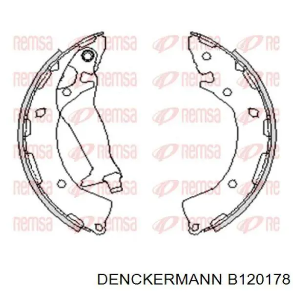 Колодки гальмові задні, барабанні B120178 Denckermann