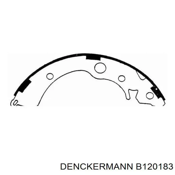 B120183 Denckermann колодки гальмові задні, барабанні
