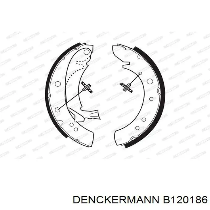 B120186 Denckermann Колодки гальмівні задні, барабанні