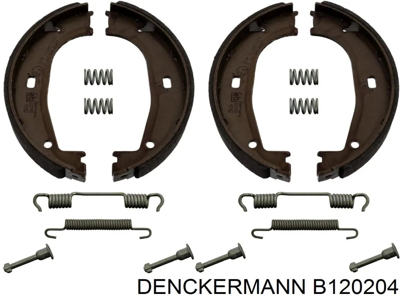 Колодки ручника/стоянкового гальма B120204 Denckermann